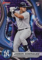 2024 Bowman's Best #44 Jasson Dominguez Purple Mojo Baseball Card