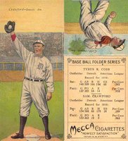 1911 Mecca Double Folders # Cobb/Crawford Baseball Card