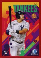 2024 Bowman Chrome Bowman Ascensions #BA18 Jasson Dominguez Red Refractor Baseball Card