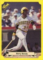 1987 Classic Travel Update Yellow #113 Barry Bonds Yellow back Baseball Card