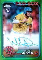 2024 Topps Chrome Rookie Autographs #RAWA Wilyer Abreu Green Refractor Baseball Card