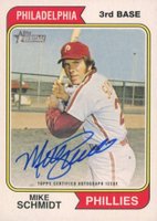 2023 Topps Heritage Real One Autographs #74ROMS Mike Schmidt Baseball Card