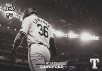 2024 Topps Black and White #98SP Wyatt Langford Variation-SP Baseball Card
