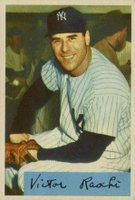 1954 Bowman #33a Vic Raschi No Traded Line Baseball Card
