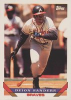 1993 Topps #795 Deion Sanders Baseball Card