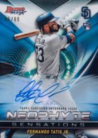 2019 Bowman's Best Neophyte Sensations #NS-10 Fernando Tatis Jr. Autograph Baseball Card