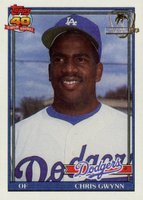 1991 Topps Desert Shield #99 Chris Gwynn Baseball Card