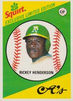 1981 Squirt #28 Rickey Henderson Baseball Card