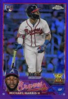 2023 Topps Chrome #79 Michael Harris II Purple Refractor Baseball Card