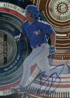 2017 Bowman High Tek #BB Bo Bichette Autograph-Orange Magma Diffractor Baseball Card