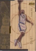1998 Upper Deck Hardcourt Jordan Holding Court #J8 Grant Hill/Michael Jordan Gold Basketball Card