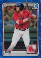 2020 Bowman Draft #BD83 Triston Casas Chrome-Blue Refractor Baseball Card