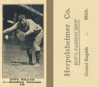 1916 Herpolsheimer Co. #122 Otto Miller Baseball Card