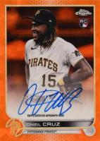 2022 Topps Chrome Update Sapphire Edition Rookie Autographs #OC Oneil Cruz Orange Baseball Card