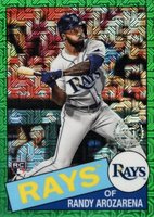 2020 Topps Silver Pack 1985 Chrome Promo #41 Randy Arozarena Series 2-Green Refractor Baseball Card