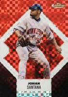 2006 Finest #28 Johan Santana Gold Xfractor Baseball Card
