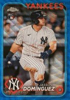 2024 Topps Chrome #89 Jasson Dominguez Blue Wave Baseball Card