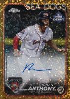 2024 Topps Pro Debut #PDC39 Roman Anthony Chrome-Autograph-Gold Mini Diamond Refractor Baseball Card