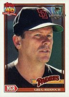1991 Topps Desert Shield #109 Greg Riddoch Baseball Card
