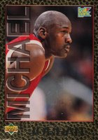 1996 Upper Deck Ballpark-Jordan #3 Michael Jordan Gold Basketball Card
