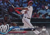 2018 Topps Update #US104 Juan Soto Rainbow Foil Baseball Card