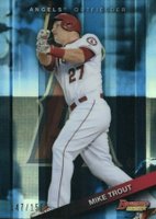 2015 Bowman's Best  #1 Mike Trout Blue Refractor Baseball Card