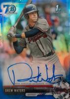 2017 Bowman Draft Chrome Draft Picks Autographs  #CDADE Drew Ellis Blue Refractor Baseball Card