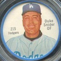 1962 Salada-Junket Coin #215 Duke Snider Baseball Card