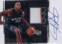 2003 Upper Deck Exquisite Collection Autograph Patches #AP-JY Jerry Stackhouse Basketball Card