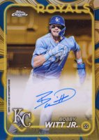 2024 Topps Gilded Collection Topps Chrome Gold Autographs #CGABWJ Bobby Witt Jr. Blue/Gold Baseball Card