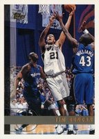 1997 Topps #115 Tim Duncan Basketball Card
