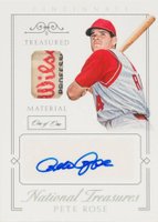 2015 Panini National Treasures Treasured Material Autographs #75 Pete Rose Laundry Tag 1/1 Baseball Card