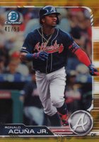 2019 Bowman Chrome #1 Ronald Acuna Jr. Gold Refractor Baseball Card