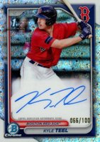 2024 Bowman Chrome Prospect Autographs #CPAKT Kyle Teel Mini Diamond Refractor Baseball Card