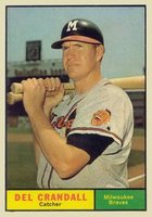 1961 Topps #390 Del Crandall Baseball Card