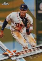 2017 Topps Chrome #112 Carlos Correa Vertical-Gold Refractor Baseball Card