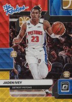 2022 Panini Donruss Optic the Rookies #5 Jaden Ivey Red & Gold Wave Basketball Card