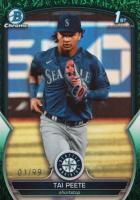 2023 Bowman Draft #BDC28 Tai Peete Chrome-Green Grass Baseball Card
