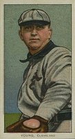 1909 White Borders Tolstoi #521 Cy Young Glove Shows Baseball Card