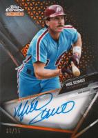 2021 Topps Chrome Black Autographs #MS Mike Schmidt Orange Refractor Baseball Card