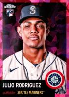 2022 Topps Chrome Platinum Anniversary #171 Julio Rodriguez Red Atomic Refractor Baseball Card