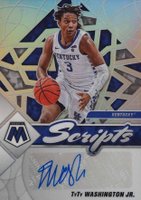 2022 Panini Chronicles Draft Picks Mosaic Script Autographs #MSTYT Tyty Washington Jr. Basketball Card