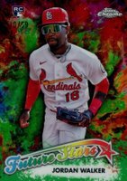 2023 Topps Chrome Logofractor Edition Future Stars #FS14 Jordan Walker Green Baseball Card