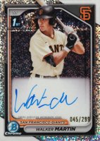2024 Bowman Chrome Prospect Autographs #CPAWM Walker Martin Speckle Refractor Baseball Card