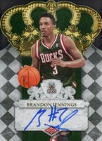 2009 Panini Crown Royale #102 Brandon Jennings Autograph Basketball Card