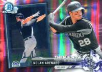2017 Topps Chrome Bowman Chrome Then & Now #18 Nolan Arenado Baseball Card