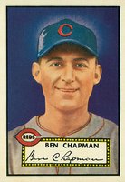 1952 Topps #391 Ben Chapman Correct name is Sam Baseball Card