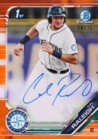 2019 Bowman Chrome Prospects Autographs #CPACR Cal Raleigh Orange Refractor Baseball Card