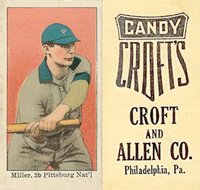 1909 Croft's Candy # Dots Miller Batting Baseball Card