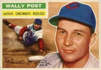 1956 Topps #158 Wally Post Gray Back Baseball Card